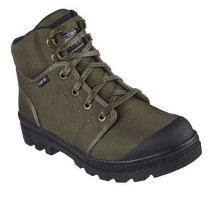 Skechers women’s rotund darragh boots steel toe color Olive